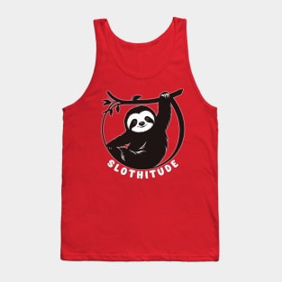 Funny Slothitude Tree Sloth Design Tank Top